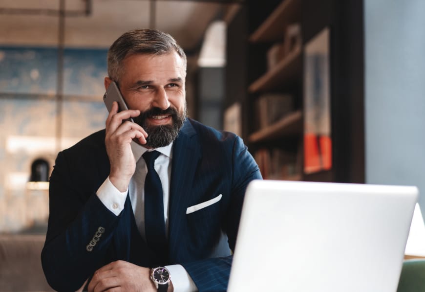 Man speaking on phone